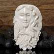 SPIRIT Sculpture DRAGON & LADY Buffalo BONE Carving 35.58g  