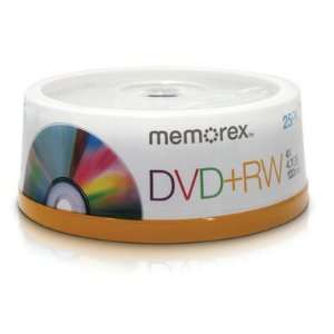 Memorex Dvd+Rw 4.7 Gb 4x Branded 25 Ea/Pkg Electronics