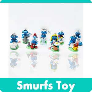 Free Shipping NEW 8PCS The Smurfs Action Figure Toy Set #9  