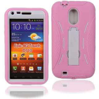 Sprint Samsung Epic 4G Touch D710 Galaxy S 2 II Hybrid Case Pink White 