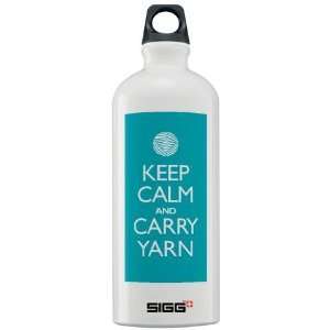  Turquoise Keep Calm and Carry Yarn Sigg Bottle 1L Funny 