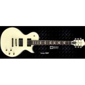  Fernandes Monterey Deluxe Electric Guitar, Ivory Musical 