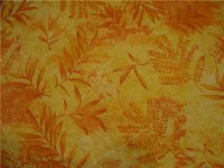 Handmade set quilted 4 Placemats Yellow leaves summer  