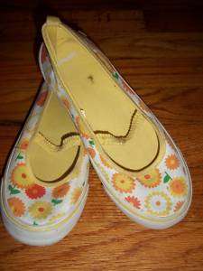 Gymboree Girls Sunflower Yellow Shoes Sz 2  