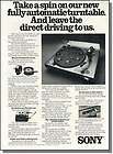 1977 Sony PS 4300 fully automatic record turntable ad  