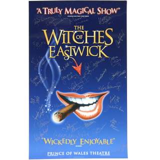Bway West End Witches Of Eastwick cast signed poster  