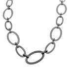 Overstock Stainless Steel Flat Polished Oval Link Necklace