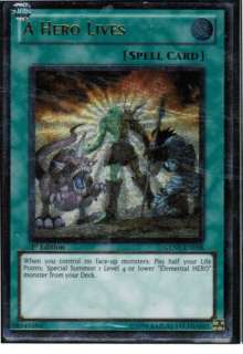 Yugioh Card A HERO LIVES Ultimate Rare Generation Force 1st Edition 