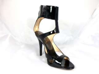 New Authentic Guess Sandals By Marciano Naibel Black Patent Leather 