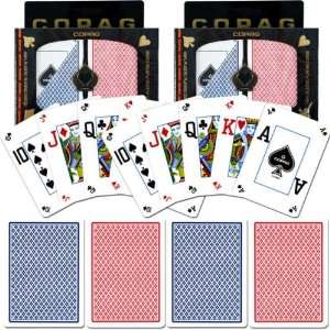   Copagâ¢ Poker Size PEEK Index   Blue/Red Set of 2