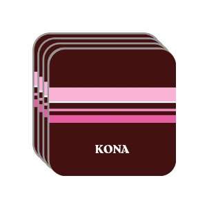 Personal Name Gift   KONA Set of 4 Mini Mousepad Coasters (pink 