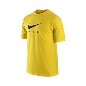 Nike Air Mens Big Swoosh T Shirt in Yellow Black Size 3XL XXXL 