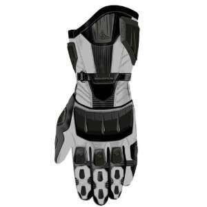   Black and Silver Motorcycle Gauntlet Gloves   Size : 2XL: Automotive