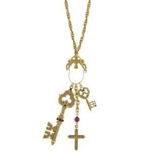  Keys to The Kingdom Releasable Long Charm Necklace: 1928 