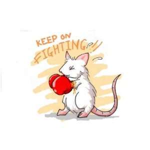 Fighting Rat Greeting Card