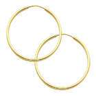 GoldenMine 14K Yellow Gold 1.5mm Thickness High Polished Endless Hoop 