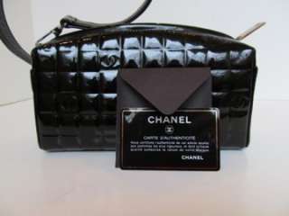   Quilted Black Patent Leather Clutch/Purse/Handbag/Wristlet  