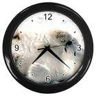   Collectibles Black Wall Clock of Polar Bear Baby (Youth, Infant