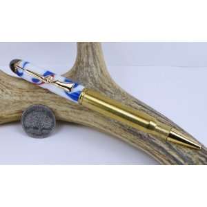  Freedom Swirl Acrylic 30 06 Rifle Cartridge Pen With a 