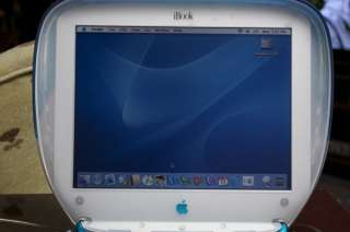 Apple iBook Blueberry Clamshell 300 MHZ Laptop Notebook, WiFi, Office 