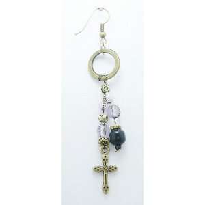  Multi Colour Beads Earring with Cross Jewelry