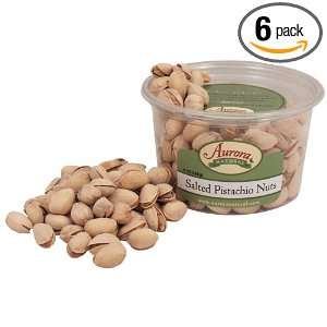 Aurora Products Inc. Pistachios Salted, 8 Ounce Tub (Pack of 6 