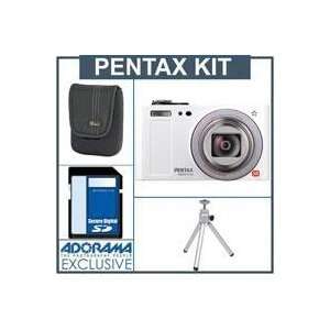  Pentax Optio RZ18 Slim Digital Camera Kit   White   with 