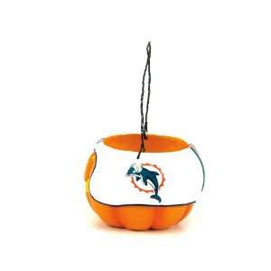  Miami Dolphins NFL Halloween Pumpkin Candy Bucket (5.5 