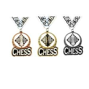  Marions 3 Set   Gold   Silver   Bronze Chess Award Medals 