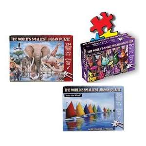  Worlds Smallest Jigsaw Puzzles (Set of 3) Toys & Games