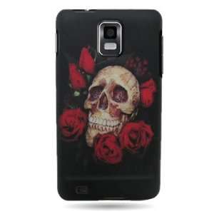 Hard Snap on case BLACK With ROSE SKULL Desing Faceplate Sleeve Cover 