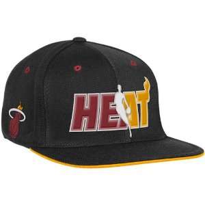  adidas Miami Heat Youth Black Official Draft Flex Fit Hat 