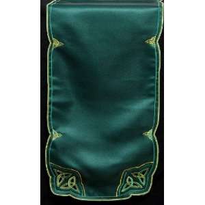    Table Runner in a Green Celtic Trinity Knot Design