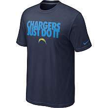 Nike San Diego Chargers Just Do It T Shirt   Team Color   NFLShop 