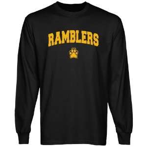  Loyola Chicago Ramblers Black Mascot Arch Long Sleeve T shirt Sports