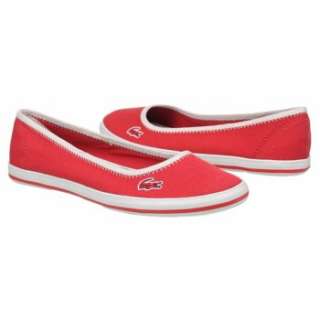 Womens Lacoste Marthe 4 Dark Red Canvas Shoes 