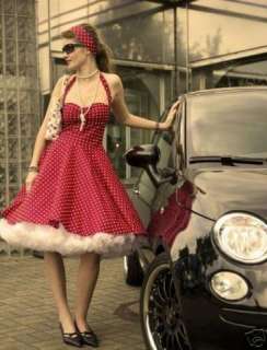 50er Jahre Punkte Kleid Rockabilly Petticoat Dots  