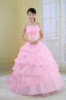   Strapless Beaded Anke Length Lace up Wedding /Quinceanera Dresses