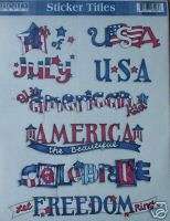 PATRIOTIC MILITARY SCRAPBOOK PAGE TITLE STICKER 50% OFF  