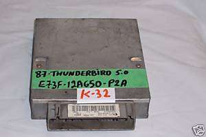 1987 FORD THUNDERBIRD 5.0 L ECU E73F 12A650 P2A  
