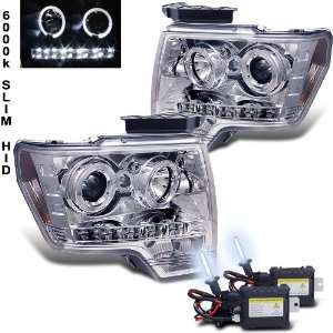   Kit + 09 11 Ford F150 Halo LED Projector Head Lights Lamps: Automotive