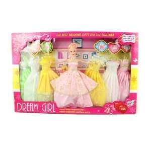  Dream Girl Barbie Doll Clothes Dress Gift Box S1 