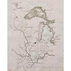  Drury Map of the Midwest and Northwest Territories (1822 