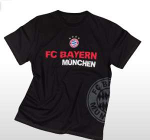 FC Bayern T Shirt Big Logo schwarz in 4 Gr. S XL FCB  