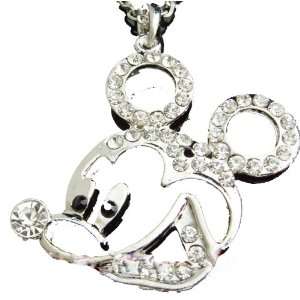  Mickey Mouse Crystal & Rhinestone Disney Necklace By 