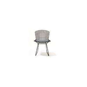  bertoia side chair with upholstered seat cushion by harry bertoia 