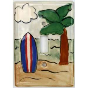  Ceramic Switch Plate Cover Blue Surfboard