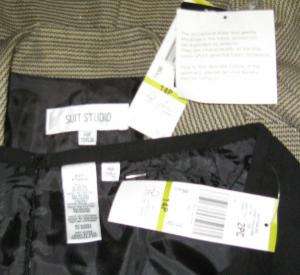 SUIT STUDIO Womens Jacket Blazer Skirt Suit Sz 14p $200 New 5396 
