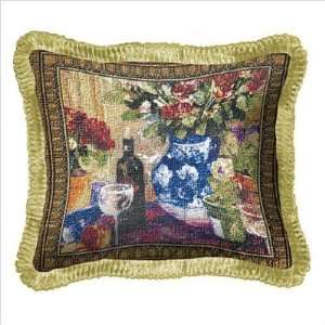  Fine Art Tapestries 2273 P Red Roses with Wine Pillow 
