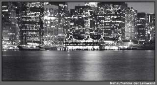 Leinwand Bild Schwarzweiß New York Manhattan Nacht NYC  